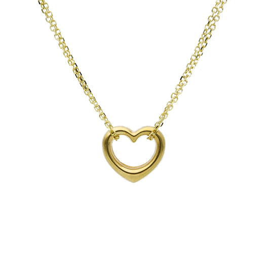 Collana girocollo JOY Gioielli in oro giallo 9KT con cuore MISURA UNICA