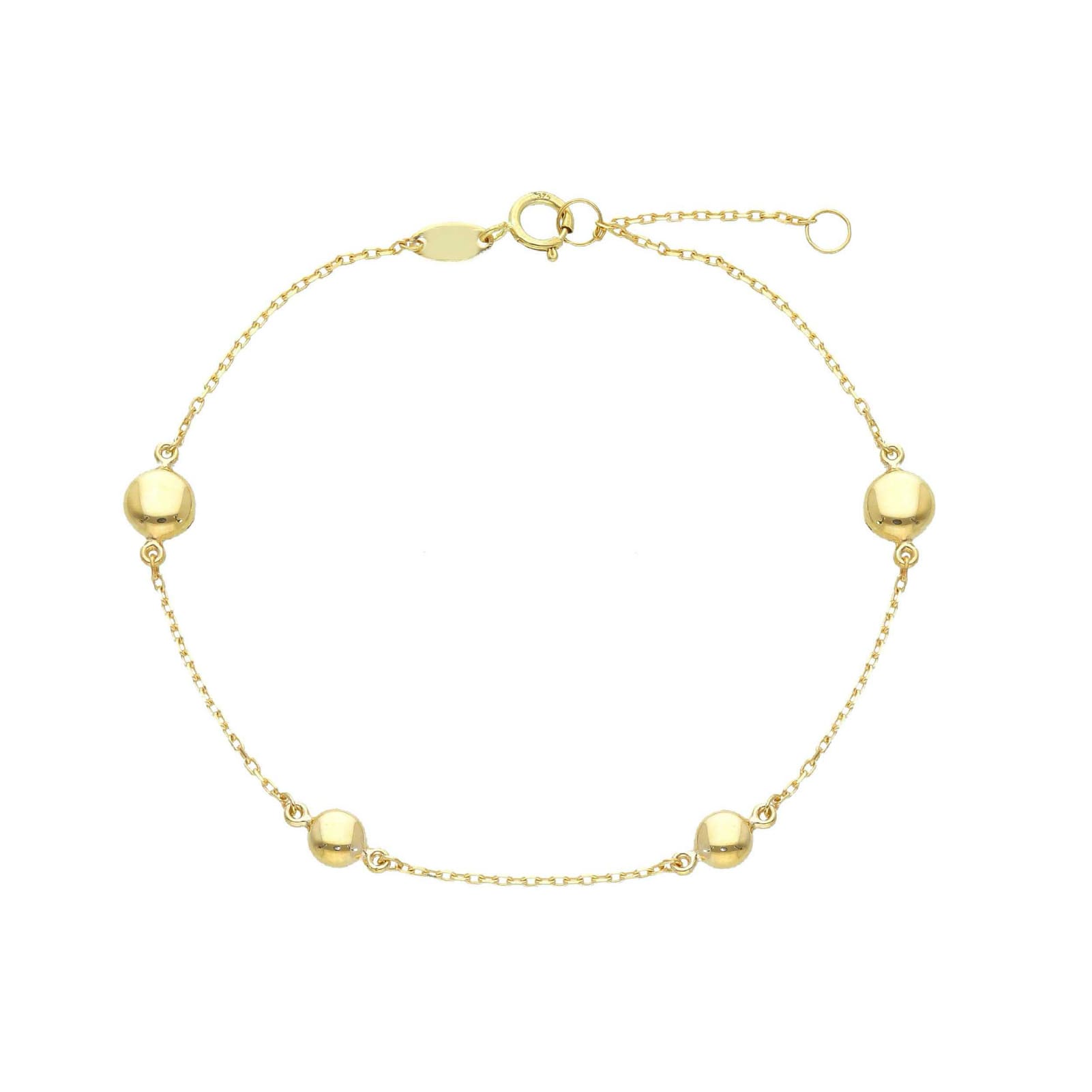 Bracciale catena Joy Gioielli in oro giallo 9 KT con sfere 19 cm