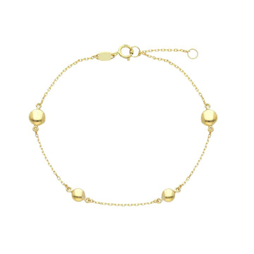 Bracciale catena Joy Gioielli in oro giallo 9 KT con sfere 19 cm