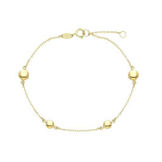 Bracciale catena Joy Gioielli in oro giallo 9 KT con sfere 19 cm