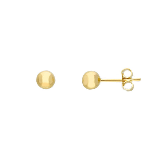 Orecchini a lobo JOY Gioielli Oro in oro 9KT sfera 5 mm MISURA UNICA