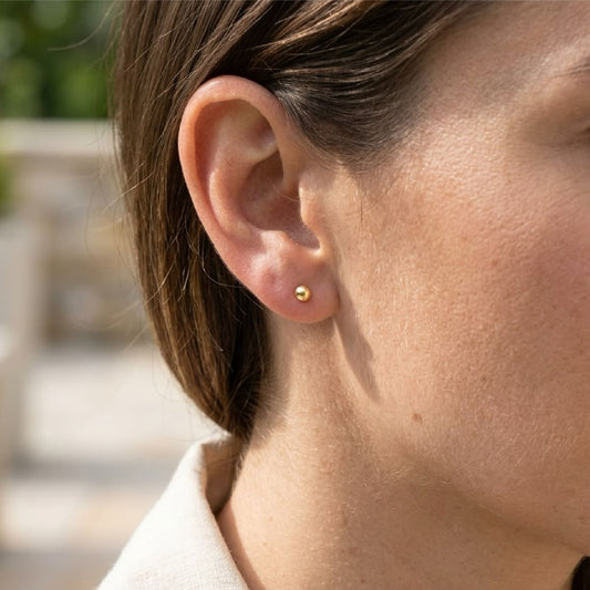 Orecchini a lobo Joy Gioielli in oro giallo 9kt a pallina MISURA UNICA