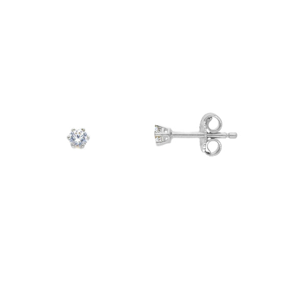 Orecchini punto luce con griffe Joy Gioielli oro bianco 9 KT MISURA UNICA