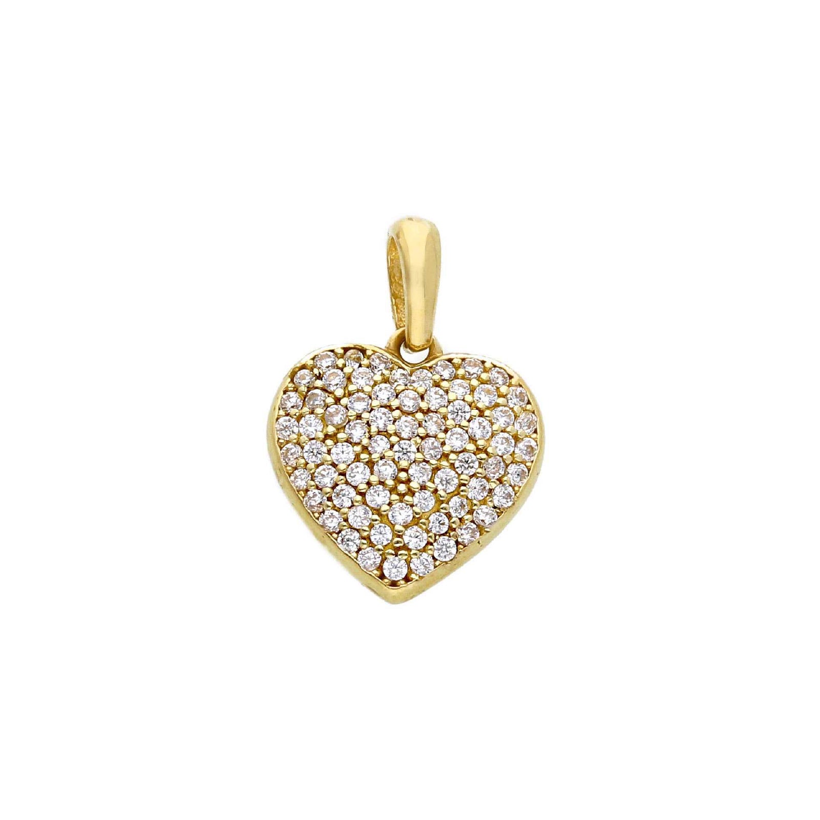 Ciondolo Rosa Placcata Oro Cuore IN Cuore Contorno Argento Sterling - Foto 6