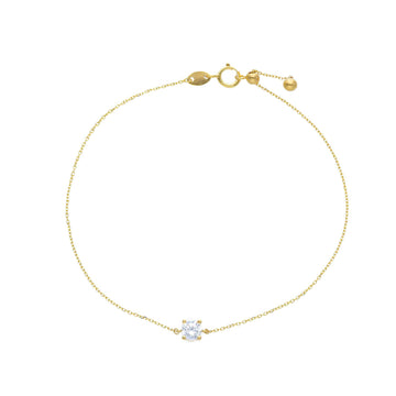 Bracciale JOY Gioielli in oro giallo 9KT con zircone bianco 18,5 cm