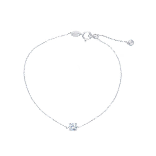 Bracciale JOY Gioielli in oro bianco 9KT con zircone bianco 18,5 cm