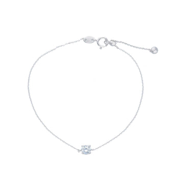 Bracciale JOY Gioielli in oro bianco 9KT con zircone bianco 18,5 cm
