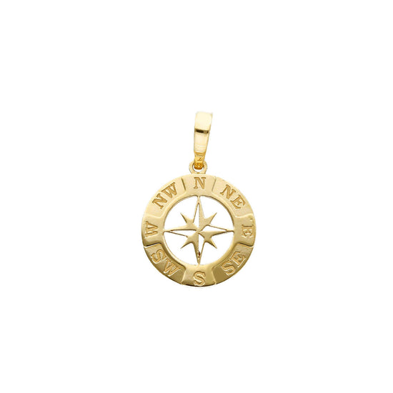 Ciondolo unisex JOY Gioielli oro 9KT a forma di rosa dei venti MISURA UNICA