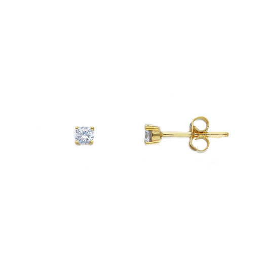 Orecchini punto luce JOY Gioielli in oro giallo 9KT zirconi MISURA UNICA