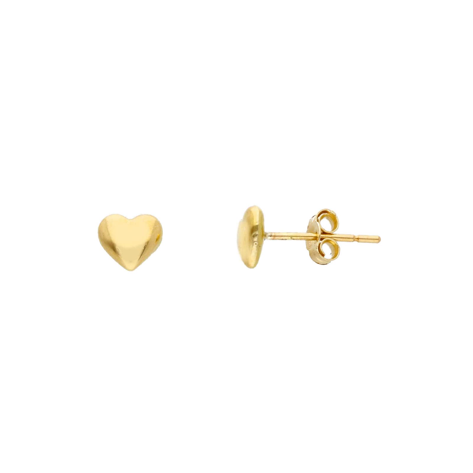 Orecchini a lobo Joy Gioielli in oro giallo 18 kt cuore bombato MISURA UNICA
