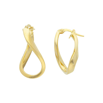 Orecchini a cerchio ondulati Joy Gioielli oro giallo 9 KT MISURA UNICA