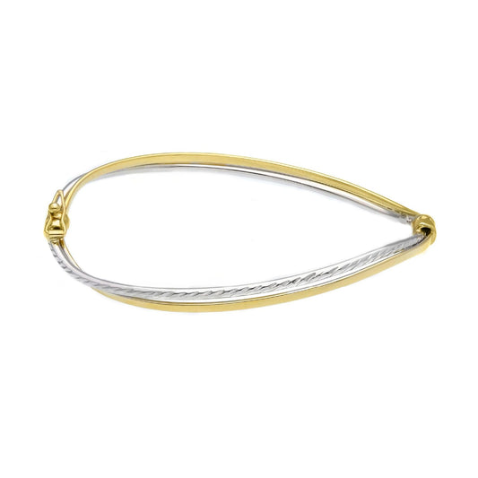 Bracciale rigido bicolore Joy Gioielli in oro 9 KT Rigido