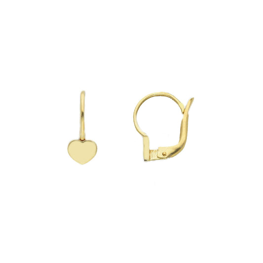 Orecchini monachella Joy Gioielli in oro giallo 9kt con cuore MISURA UNICA