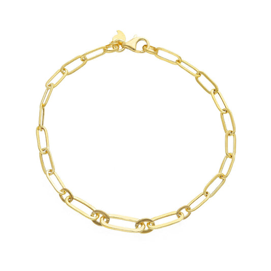 Bracciale JOY Gioielli in oro giallo 9KT con maglie ovali 18 cm