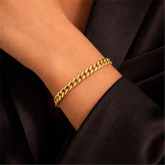 Bracciale catena maglia inglese Joy Gioielli oro giallo 9 KT 18,5 cm