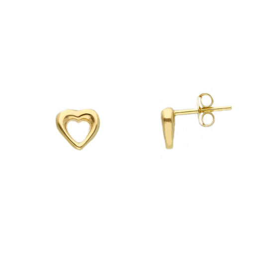 Orecchini a lobo JOY Gioielli in oro 9KT a forma di cuore MISURA UNICA
