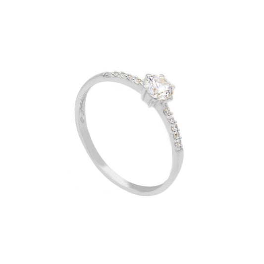 Anello solitario donna della JOY Gioielli in oro 9KT bianco SU MISURA
