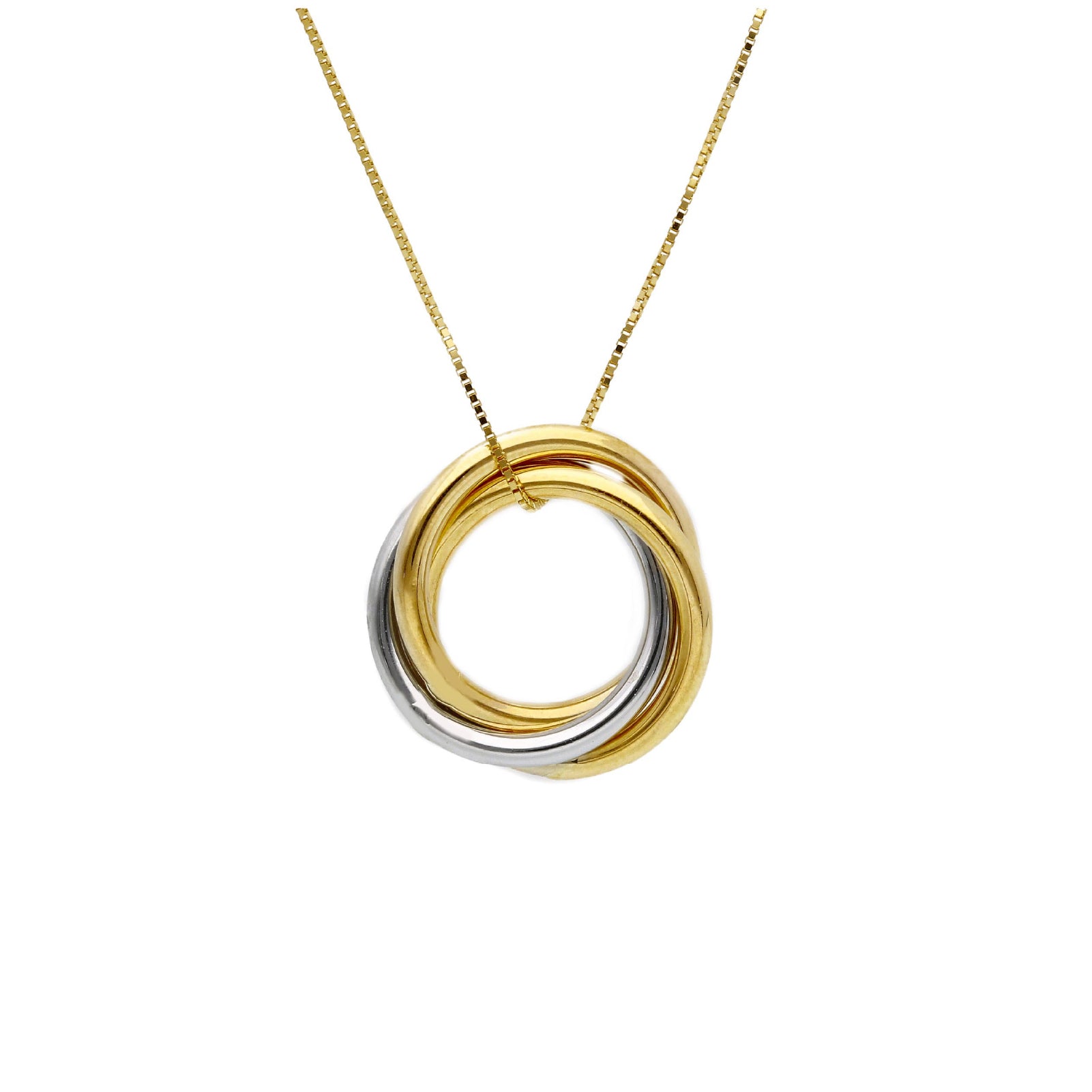 Collana JOY Gioielli Oro in oro 9KT bicolor ciondolo tondo MISURA UNICA