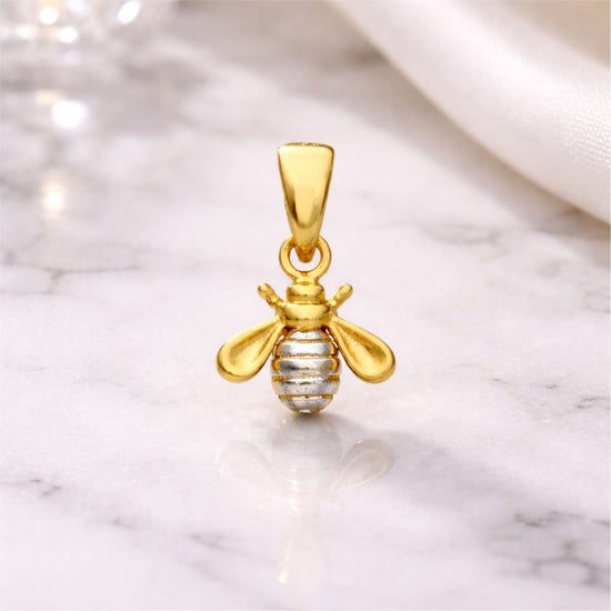 Ciondolo Joy Gioielli oro giallo e bianco 18 kt a forma di ape MISURA UNICA