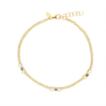 Bracciale Joy Gioielli oro 18 KT con elementi in oro bianco 19 cm