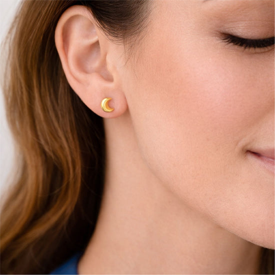 Orecchini a lobo Joy Gioielli oro giallo 18 kt con luna Baby MISURA UNICA