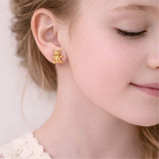 Orecchini lobo Joy Gioielli in oro giallo 18 kt con orsetto MISURA UNICA