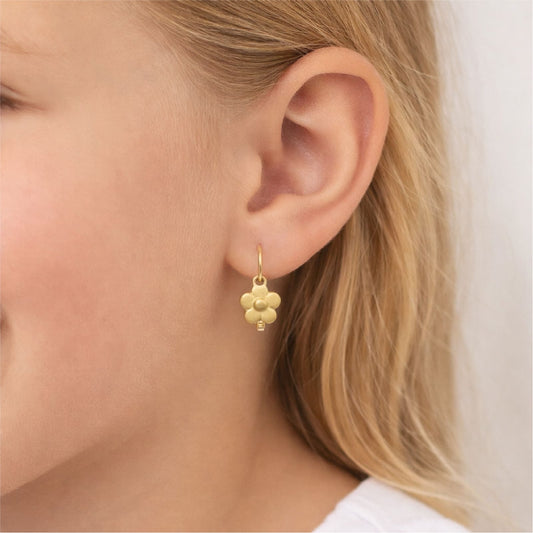 Orecchini monachella Joy Gioielli oro 18 kt con fiore Baby MISURA UNICA