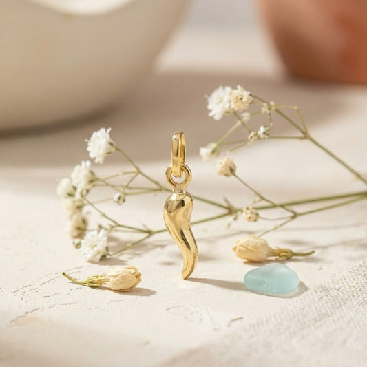 Ciondolo Joy Gioielli oro giallo 18 KT con cornetto MISURA UNICA