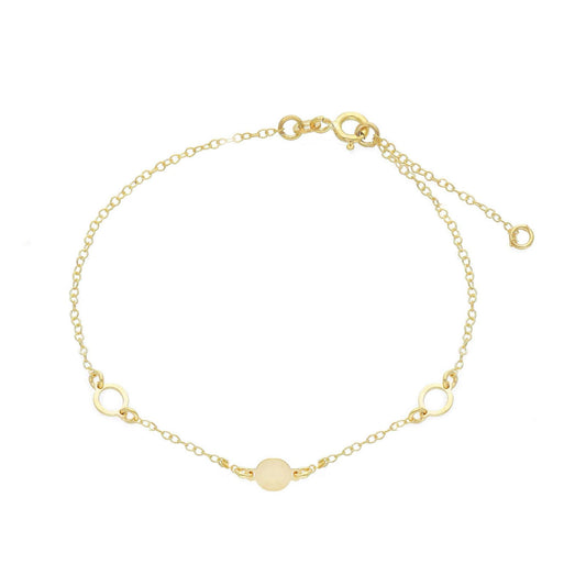 Bracciale catena Joy Gioielli in oro giallo 9KT con cerchi Regolabile 19-21 cm