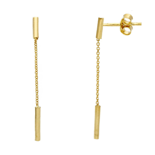 Orecchini pendenti Joy Gioielli oro giallo 18 kt con cilindri MISURA UNICA