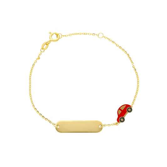 Bracciale bimbo JOY Gioielli Oro in oro 9KT e macchinina Regolabile 14-17 cm