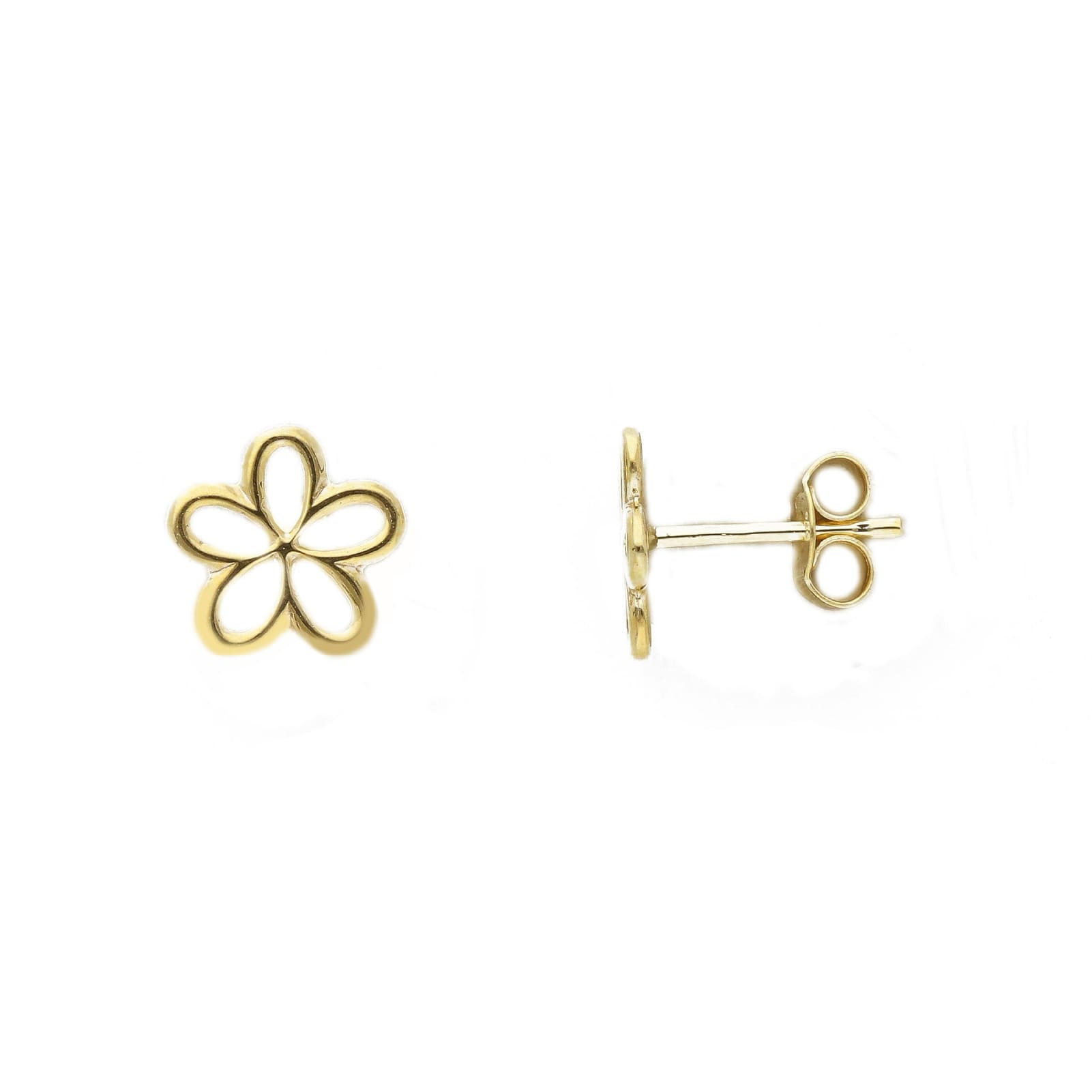 Orecchini a lobo Joy Gioielli in oro giallo 9 KT fiori MISURA UNICA