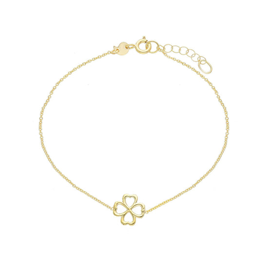 Bracciale JOY Gioielli Oro in oro 9KT giallo quadrifoglio MISURA UNICA
