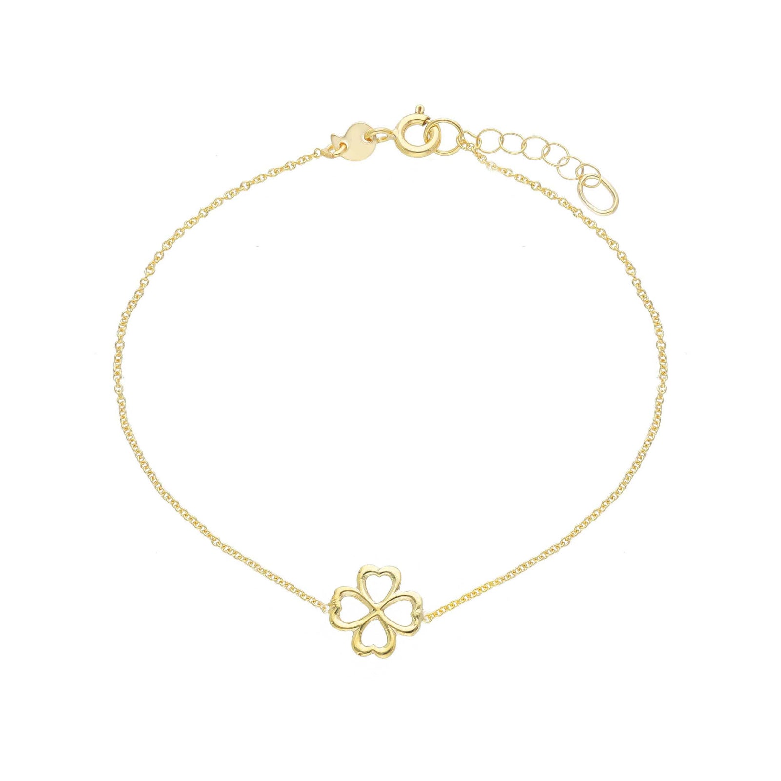 Bracciale JOY Gioielli Oro in oro 9KT giallo quadrifoglio MISURA UNICA