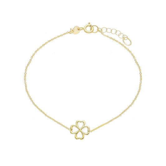 Bracciale JOY Gioielli Oro in oro 9KT giallo quadrifoglio MISURA UNICA