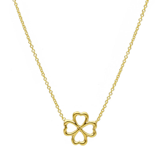 Collana donna JOY Gioielli in oro giallo 9KT con quadrifoglio MISURA UNICA