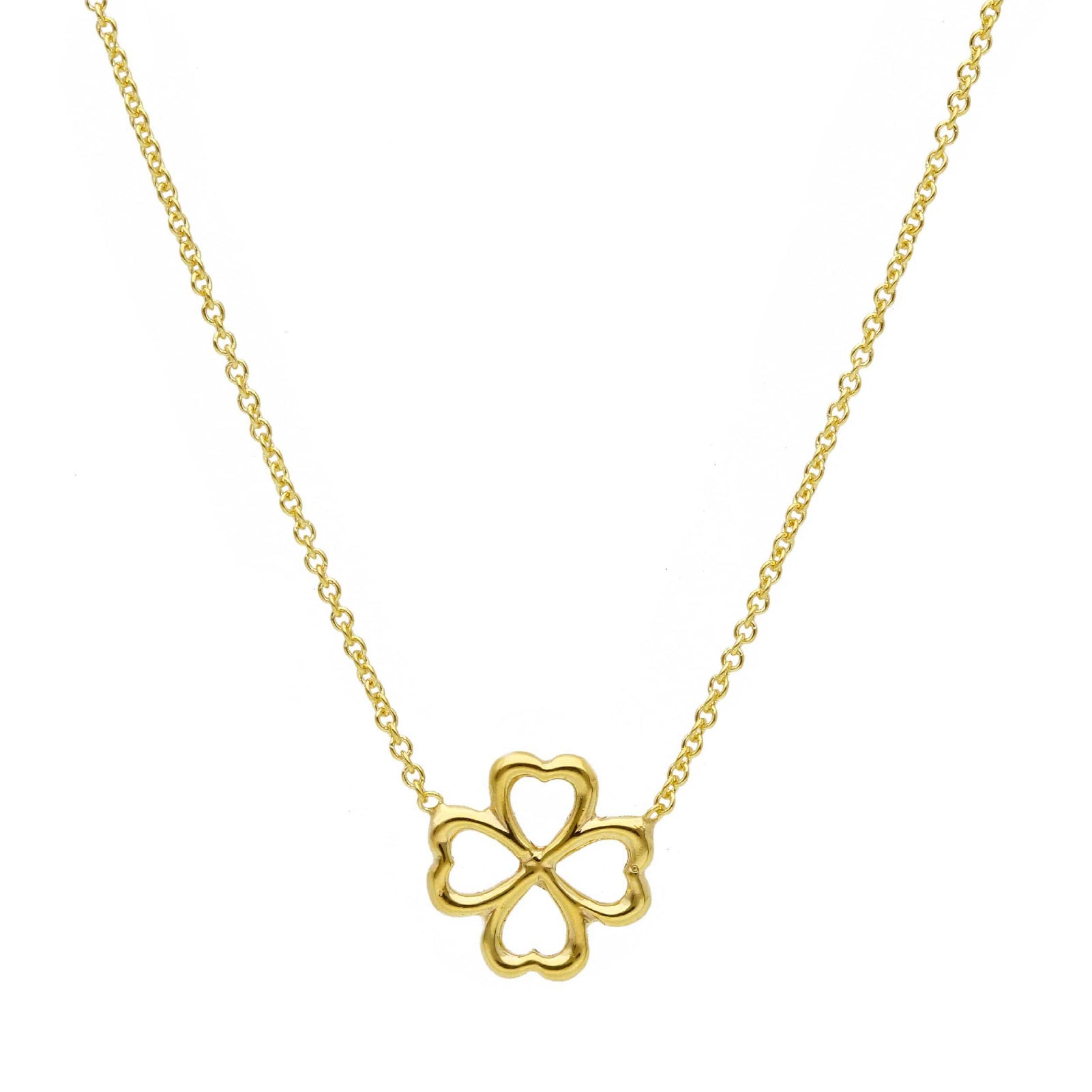 Collana donna JOY Gioielli in oro giallo 9KT con quadrifoglio MISURA UNICA