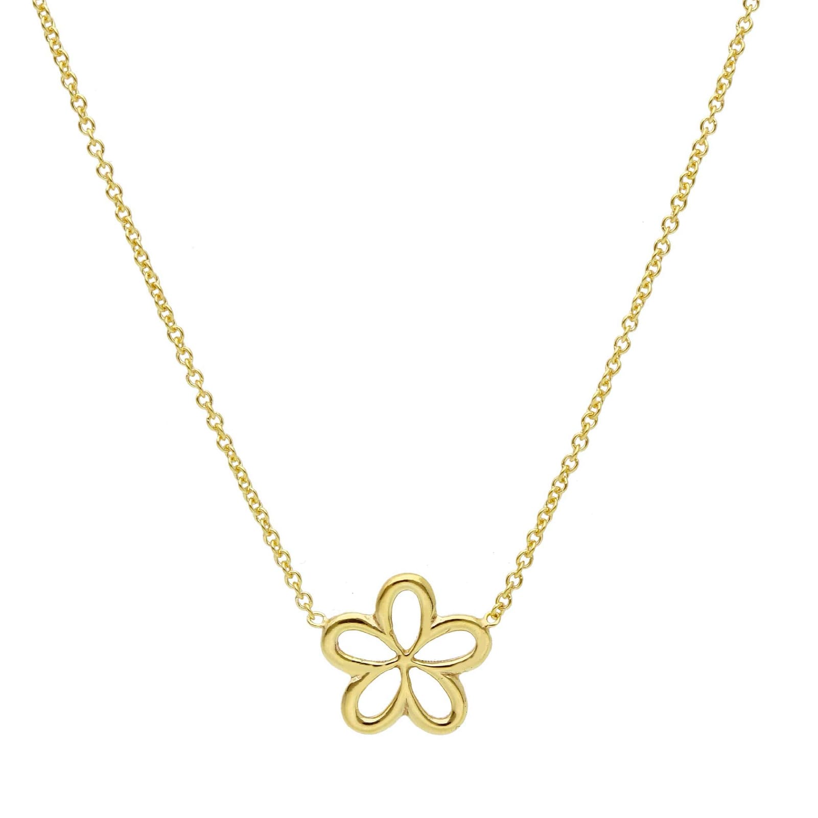 Collana Joy Gioielli in oro giallo 9 KT con fiore centrale MISURA UNICA