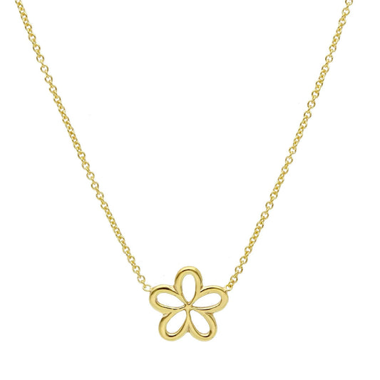 Collana Joy Gioielli in oro giallo 9 KT con fiore centrale MISURA UNICA