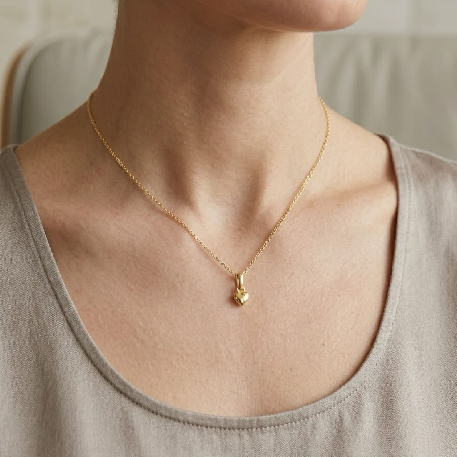 Ciondolo Joy Gioielli cuore bombato in oro giallo 9kt MISURA UNICA