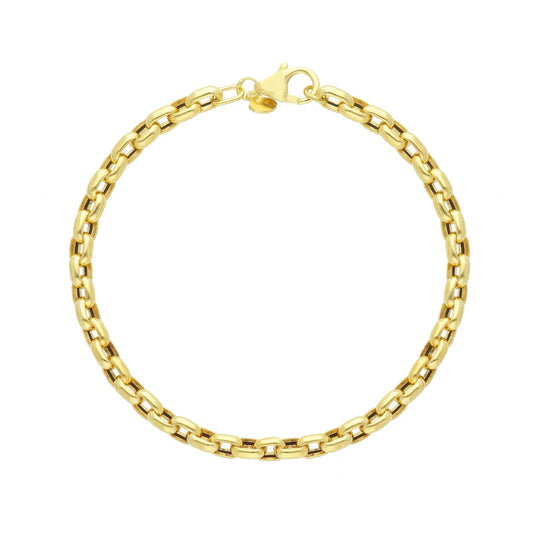 Bracciale Joy Gioielli oro giallo 9 KT maglia rettangolare 18 cm