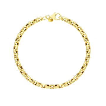 Bracciale Joy Gioielli oro giallo 9 KT maglia rettangolare 18 cm