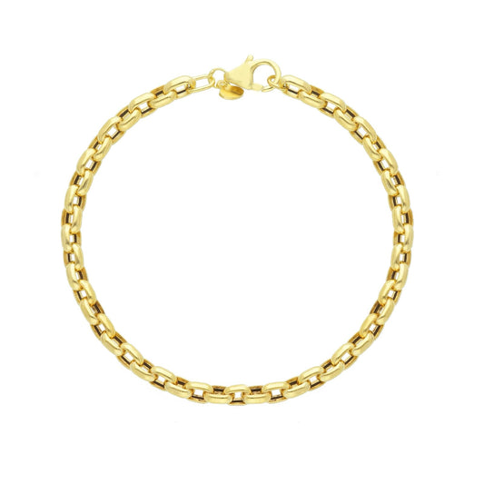 Bracciale Joy Gioielli oro giallo 9 KT maglia rettangolare 18 cm