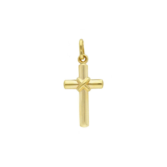 Ciondolo unisex JOY Gioielli in oro giallo 9KT forma di croce MISURA UNICA