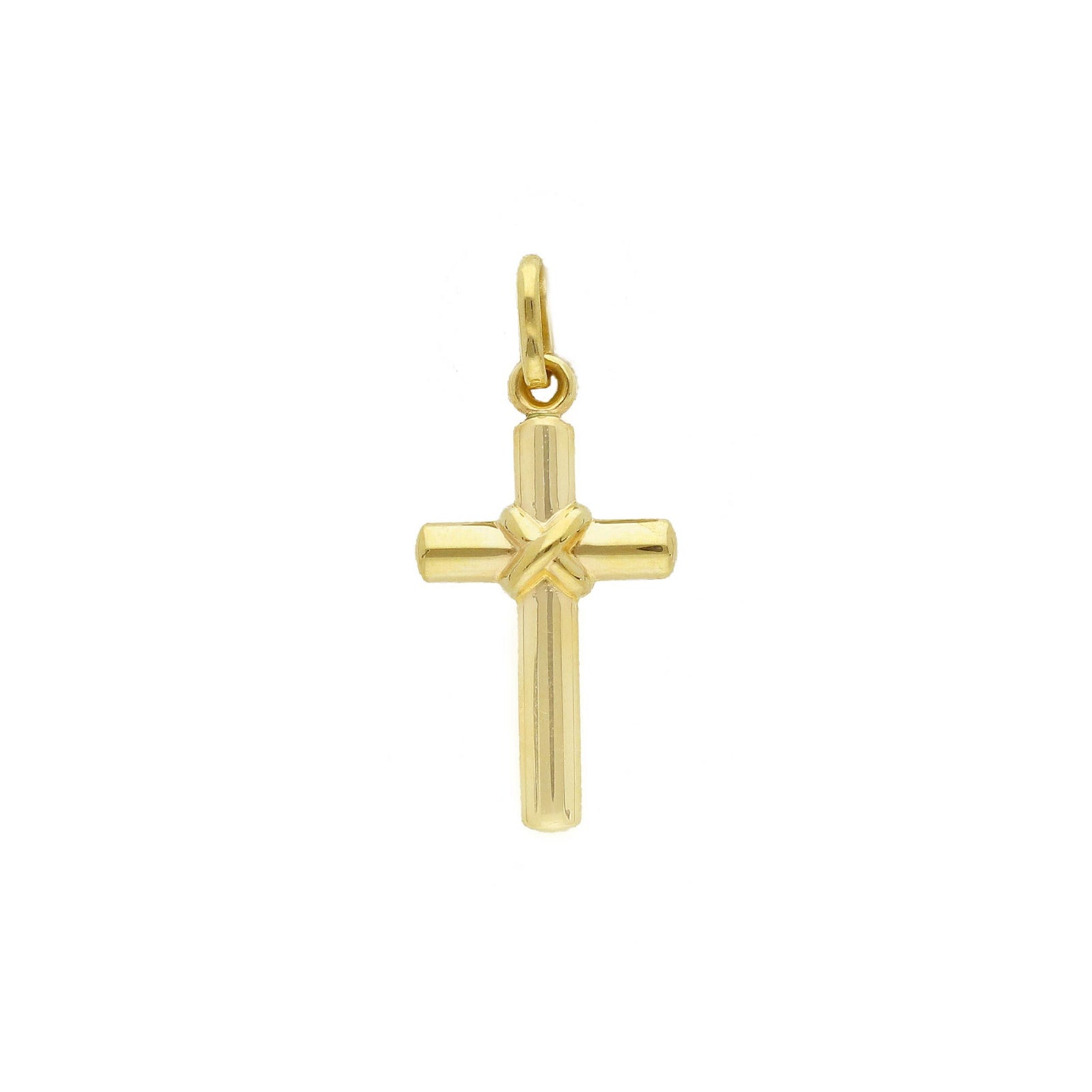 Ciondolo unisex JOY Gioielli in oro giallo 9KT forma di croce MISURA UNICA