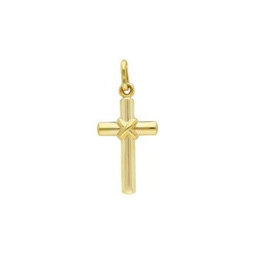 Ciondolo unisex JOY Gioielli in oro giallo 9KT forma di croce MISURA UNICA