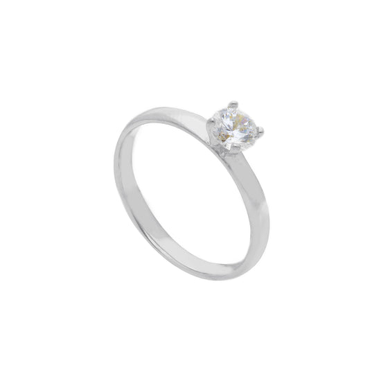 Anello solitario donna della JOY Gioielli in oro 9KT bianco SU MISURA