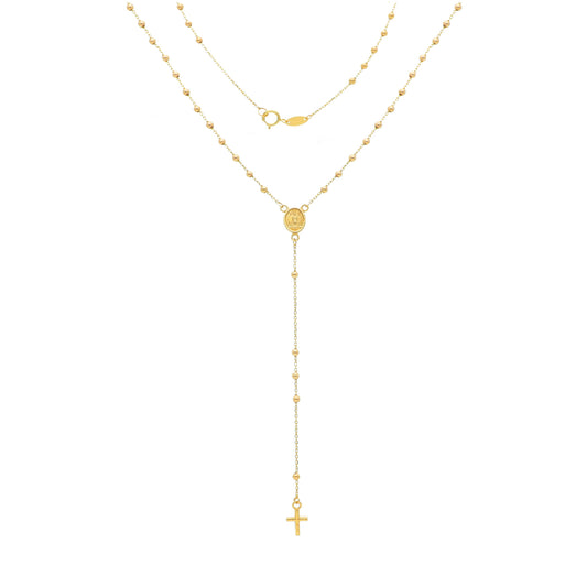 Collana rosario JOY Gioielli Oro in oro 9KT giallo e croce MISURA UNICA