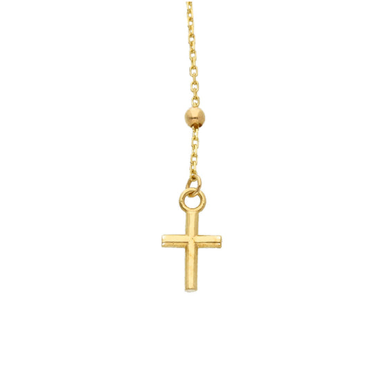 Collana rosario JOY Gioielli Oro in oro 9KT giallo e croce MISURA UNICA
