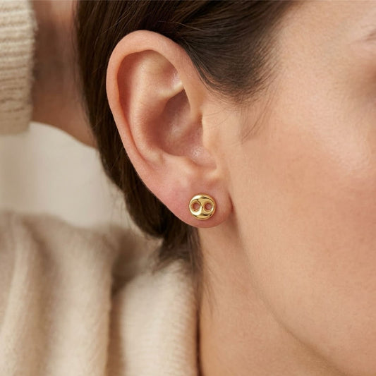 Orecchini a lobo Joy Gioielli oro 18 kt a forma di bottone MISURA UNICA